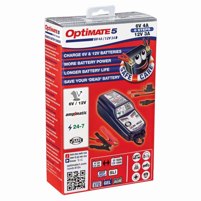 Batteriladdare Optimate 5 6v/12v Blå TECMATE