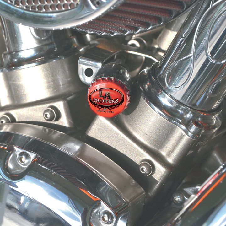 Chokeknopp Bottle Cap LA CHOPPERS Chrome – bild 2
