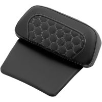 Chopped Tour Pak Backrest Pad - Honeycomb - White Stitch