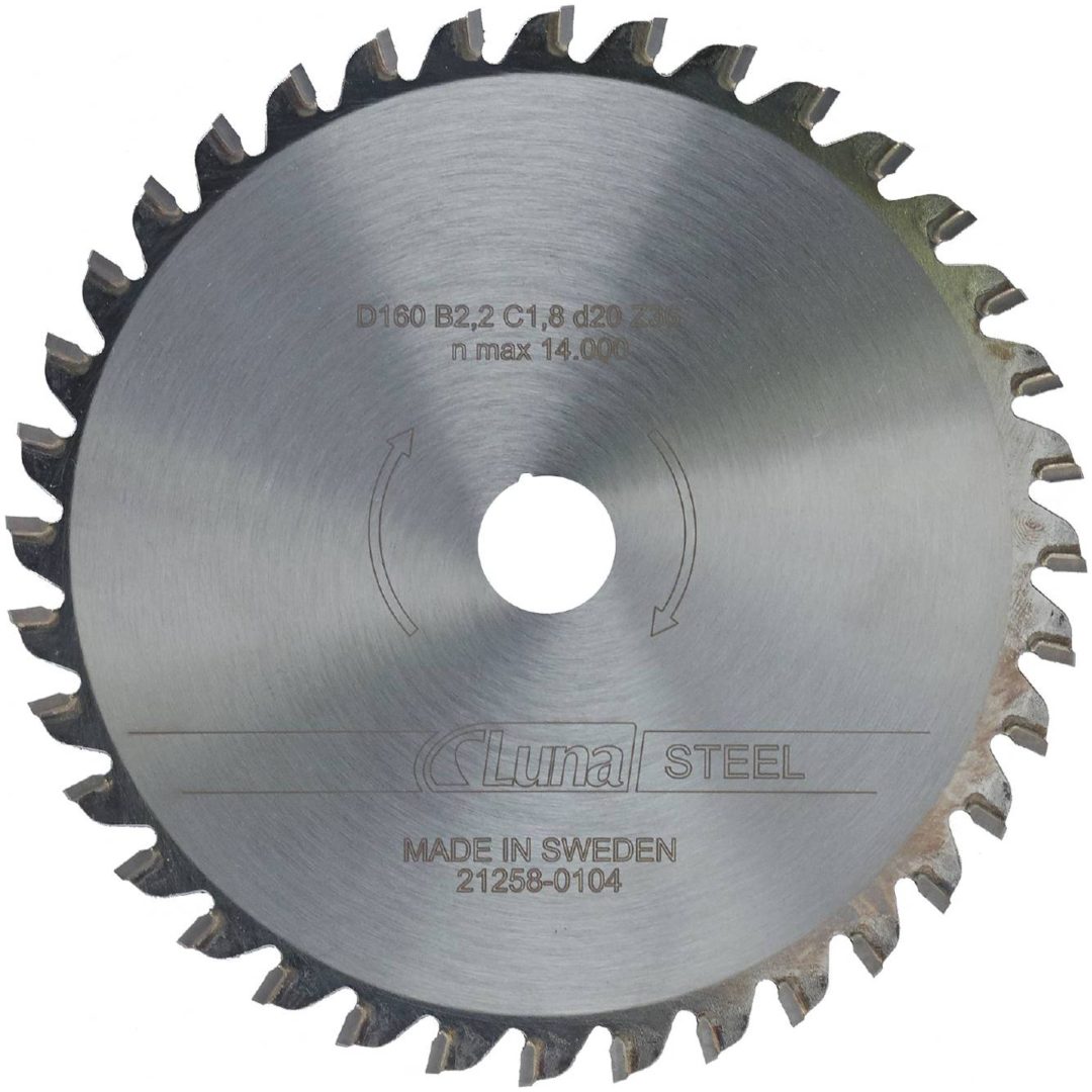 Cirkelsågblad steel Luna SÅGKLINGA HM 160X20 Z36