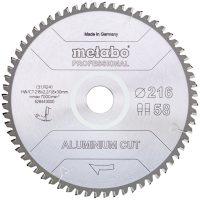 Cirkelsågklinga Aluminium Professionell För Halvstationära Cirkelsågar HW/CT METABO
