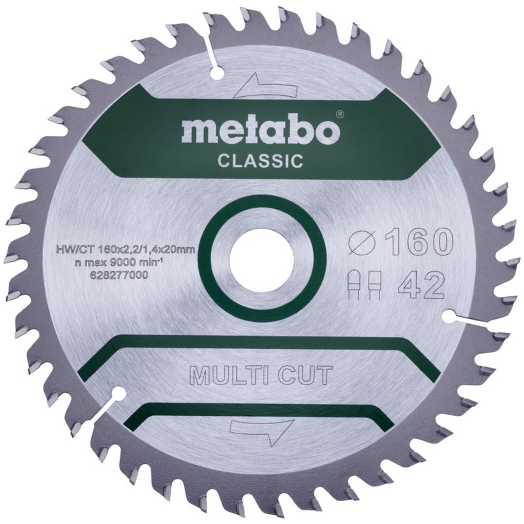 Cirkelsågklinga Multi Classic HW/CT METABO 160 x 2.2 x 20 mm