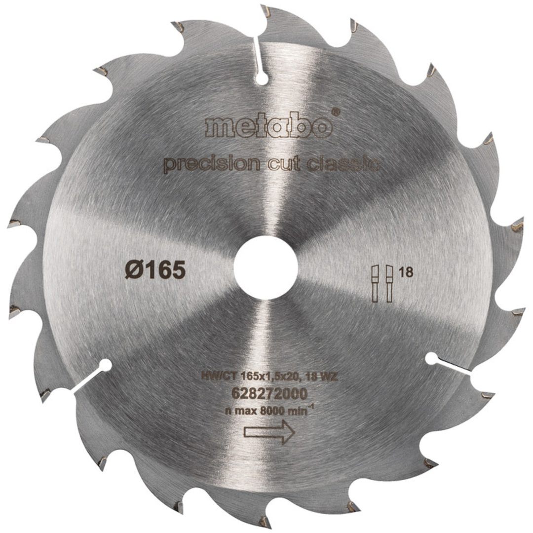 Cirkelsågklinga Trä Classic HW/CT METABO 165 x 1.6 x 20 mm
