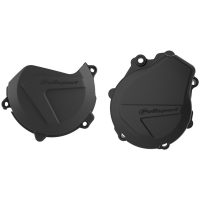 Clutch and Ignition Covers Protectors Black POLISPORT