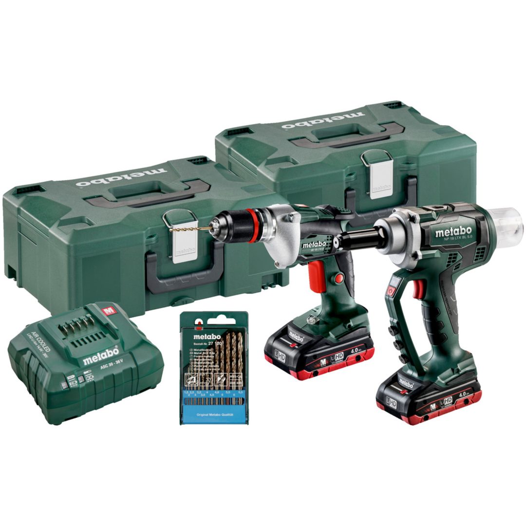 Combokit 18V Set NP 18 LTX BL 5.0 + BE 18 LTX 6 METABO