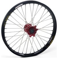 Complete Front Wheel 16x3,50x36T Black Rim/Red Hub/Silver Spokes/Silver Spoke Nuts HAAN WHEELS