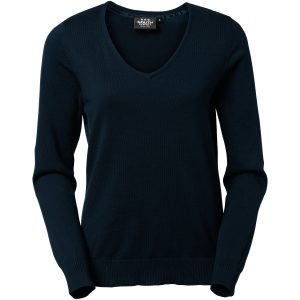 Coral Pullover V Neck w Dark navy L
