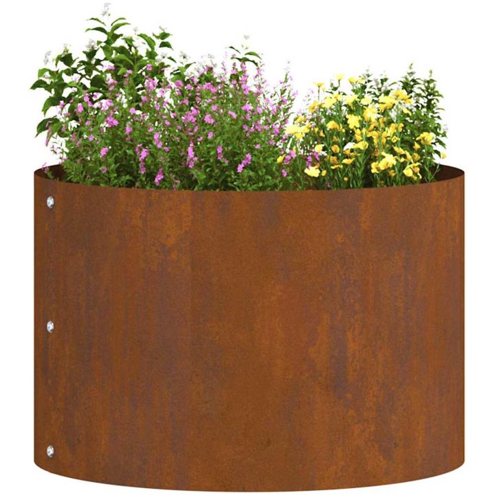 Corten Stål Kruka Set Corten Stål Hållbar vidaXL Medium – bild 3