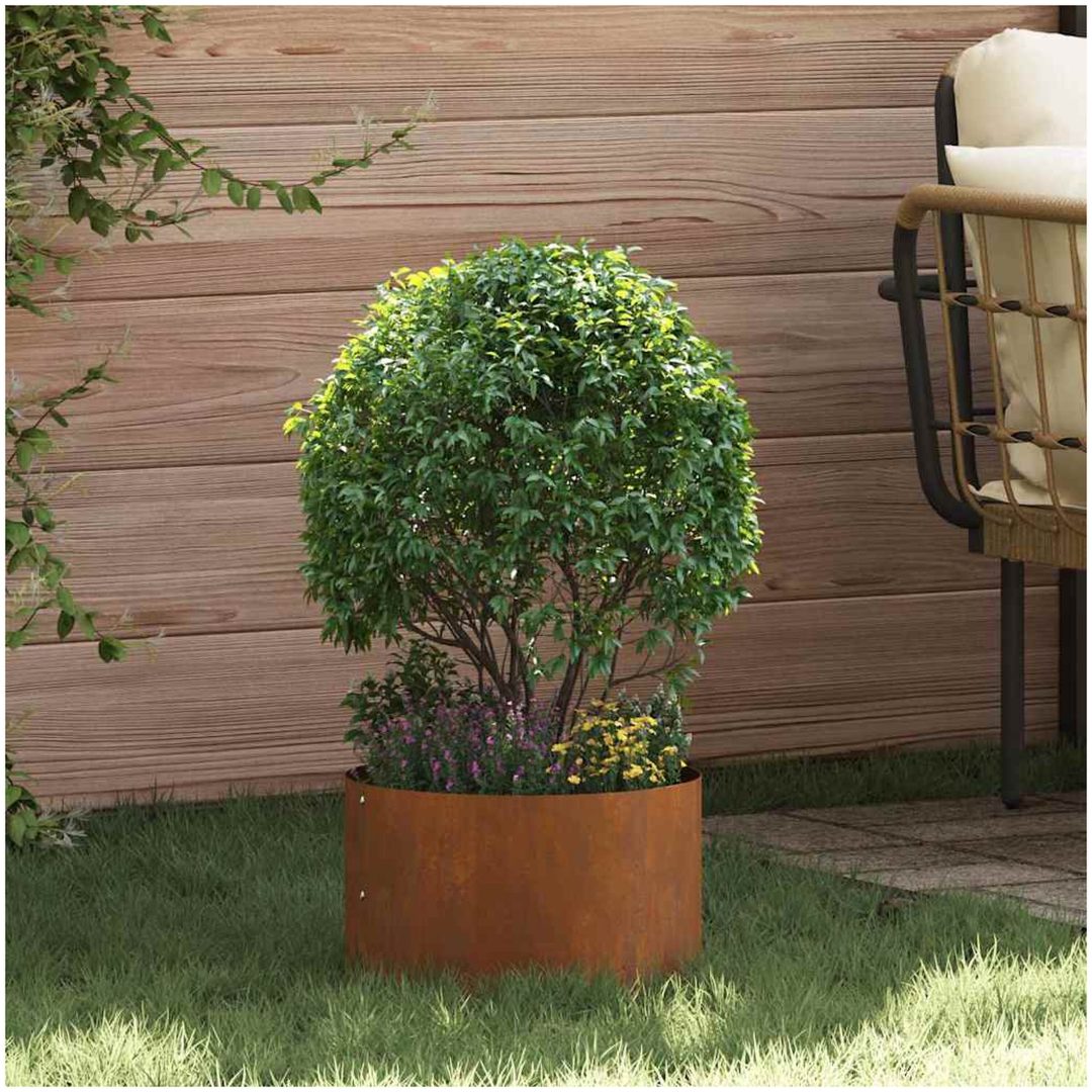 Corten Stål Kruka Set Corten Stål Hållbar vidaXL Medium