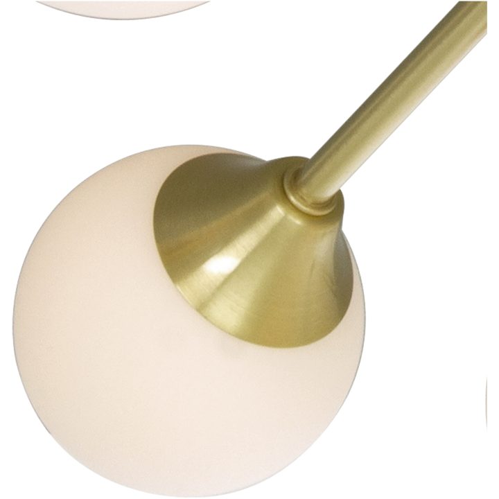 Cosmos Plafond Krokupph., Matt Mässing/vit ANETA HOME Sockel G9 Matt Mässing /Opalvit – bild 2