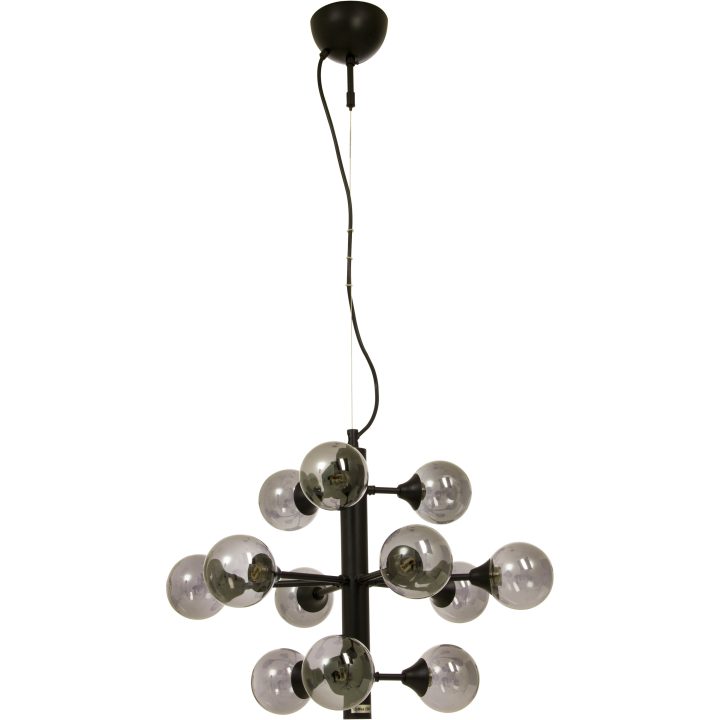 Cosmos Taklampa 12-arm, Svart/rök ANETA HOME Svart /Rökgrå – bild 4