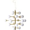 Cosmos Taklampa 24-arm, Matt Mässing/vit ANETA HOME Matt Mässing /Opalvit – miniatyr 1