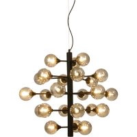 Cosmos Taklampa 24-arm, Svart/rök ANETA HOME