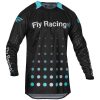 Cross Jersey Evolution Dst Strobe Svart/elektrisk Blå FLY RACING M – miniatyr 1