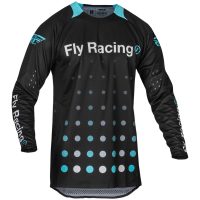 Cross Jersey Evolution Dst Strobe Svart/elektrisk Blå FLY RACING