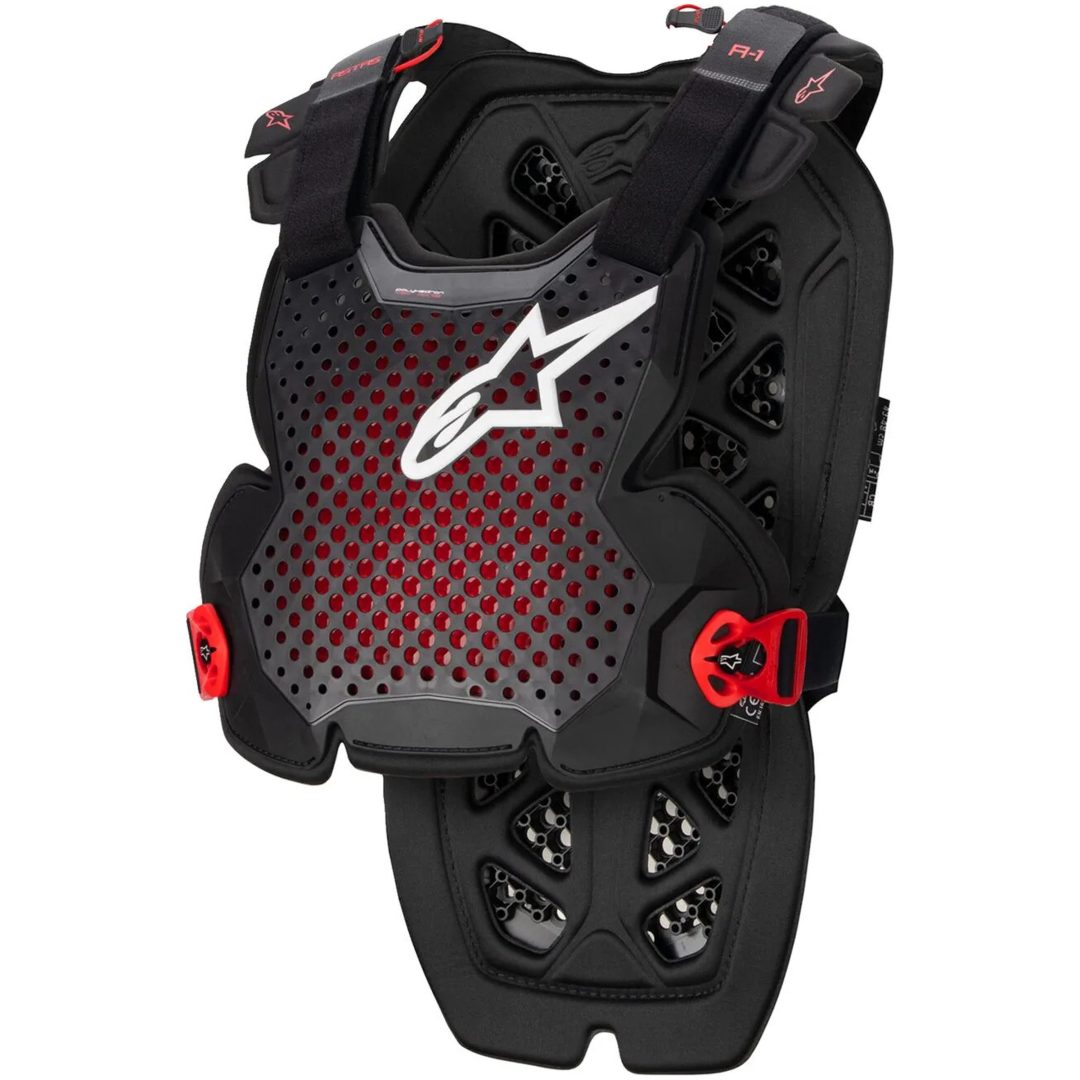 Crossbröstskydd A-1 Svart/Röd/Grå/Antracit ALPINESTARS XL/2XL