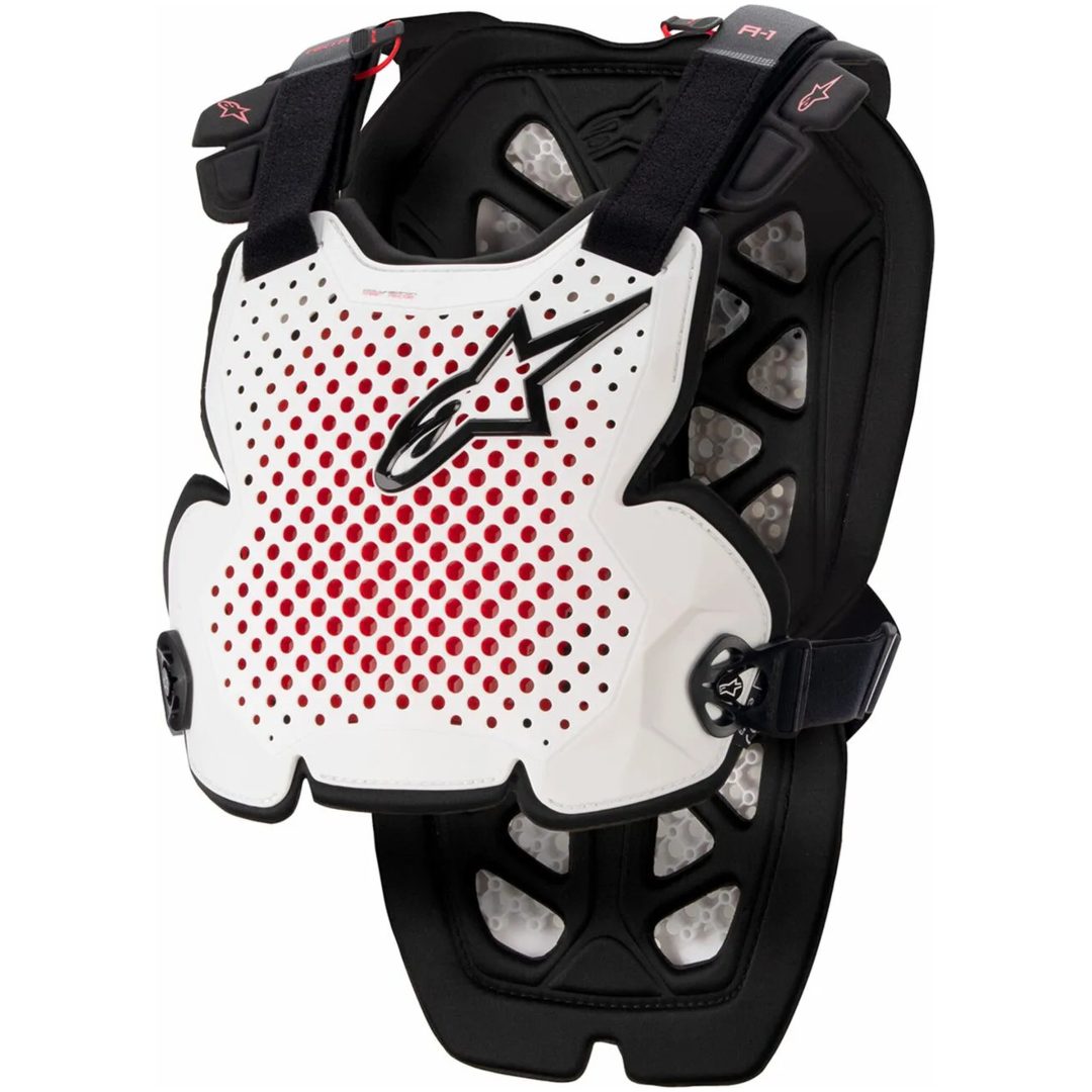 Crossbröstskydd A-1 Svart/Röd/Vit ALPINESTARS M/L