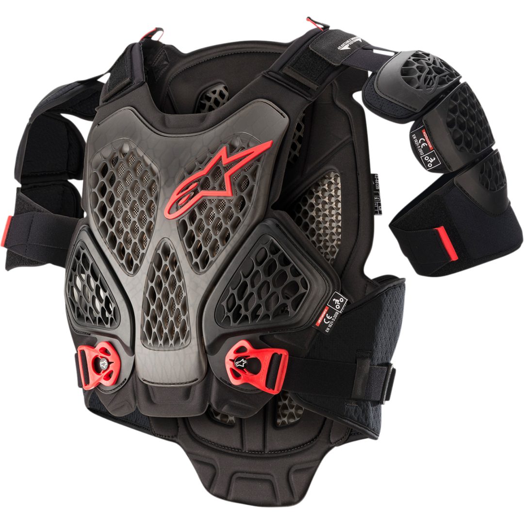 Crossbröstskydd A-6 Svart/Grå/Röd/Antracit ALPINESTARS XS/Small