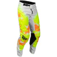 Crossbyxor Kinetic Blur Vit Neongul Orange FLY RACING