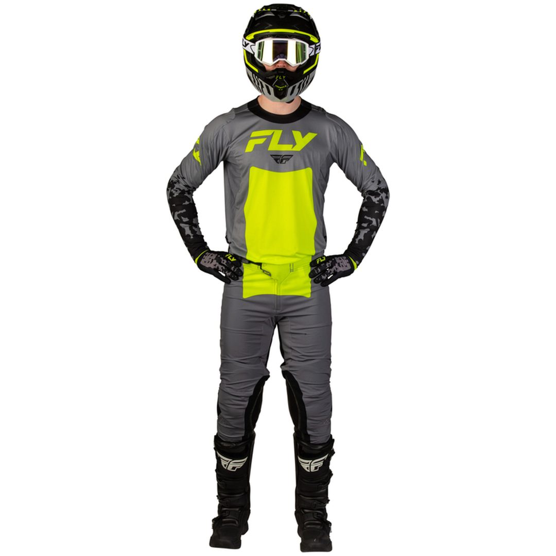 Crossbyxor Lite Flake BOA Svart Grå Gul FLY RACING 30 – bild 5