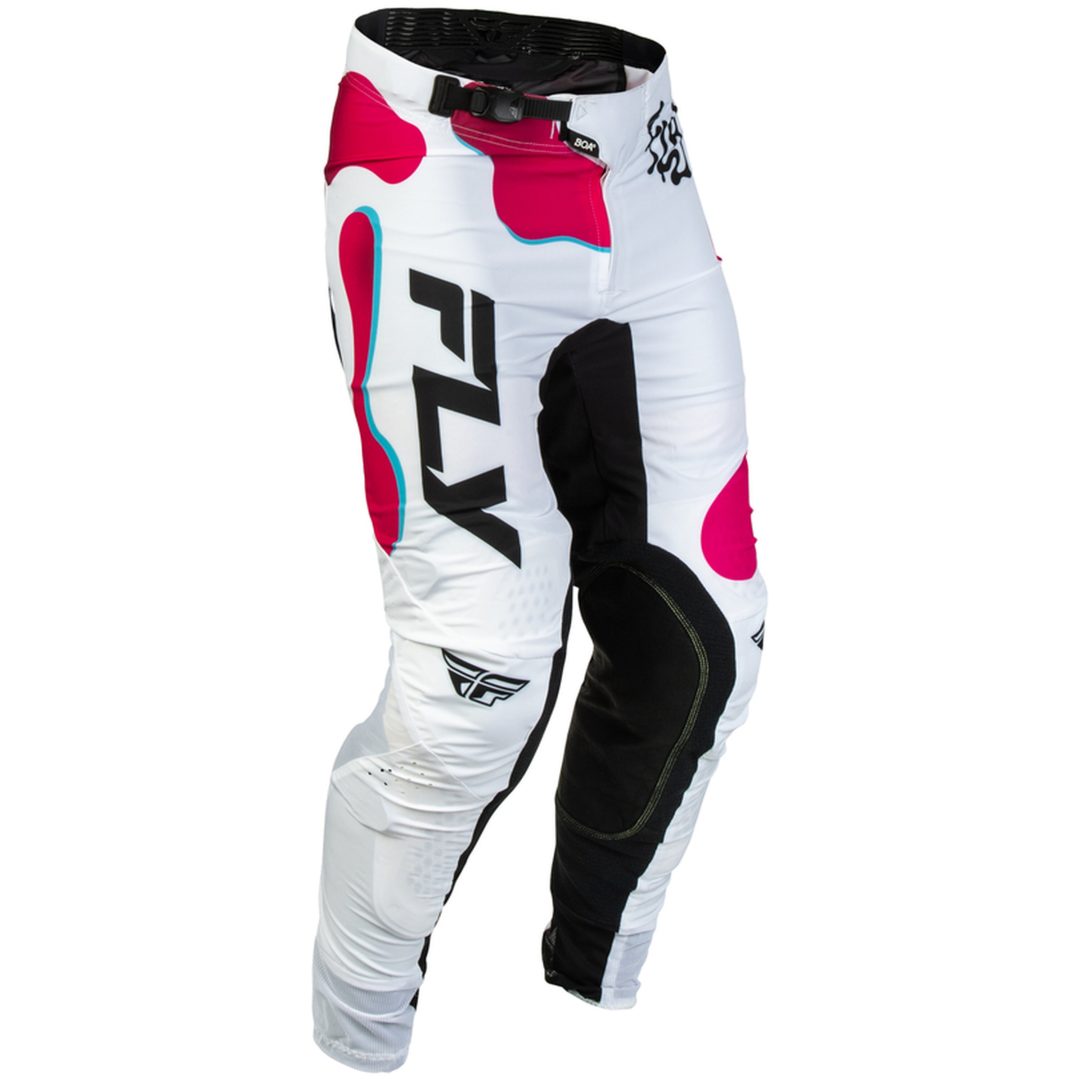 Crossbyxor Lite Vibe BOA Vit Rosa Blå FLY RACING 34