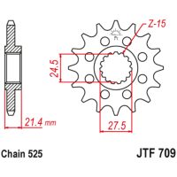 Crossframdrev Stål Ljudfri JT SPROCKETS
