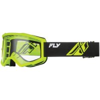 Crossglasögon Focus Svart/Gul Klar Lins FLY RACING