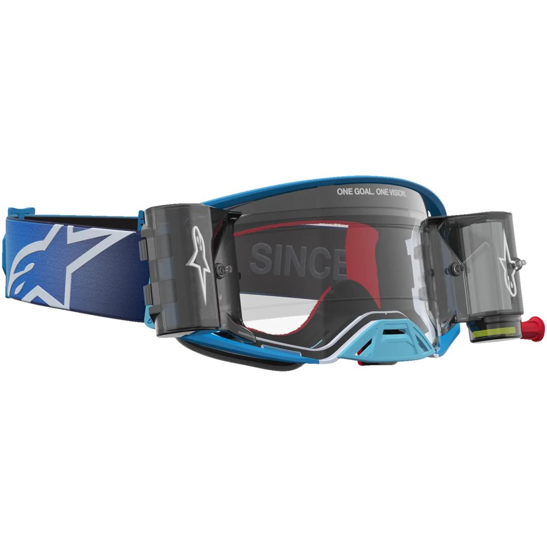 Crossglasögon Supertech Firma Roll-Off Blå Silver Alpinestars – bild 2