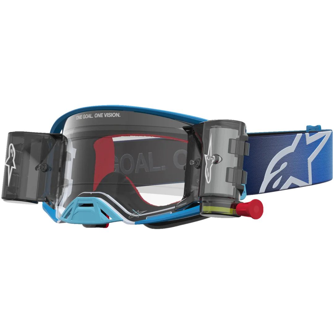 Crossglasögon Supertech Firma Roll-Off Blå Silver Alpinestars