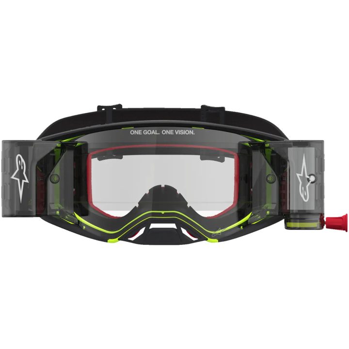 Crossglasögon Supertech Firma Roll-Off Svart Neongul Alpinestars – bild 3