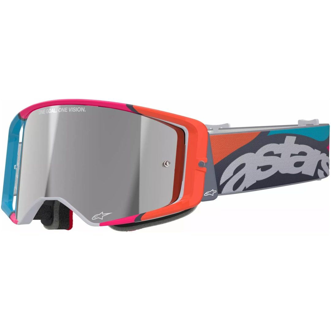 Crossglasögon Supertech Stream Grå/orange/rosa/turkos/vit ALPINESTARS En storlek – bild 2