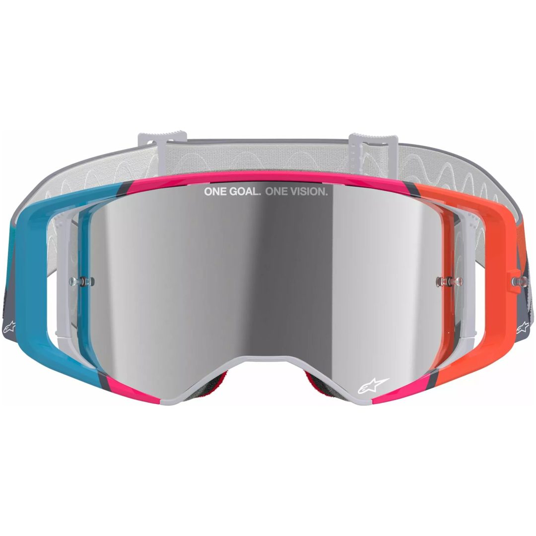 Crossglasögon Supertech Stream Grå/orange/rosa/turkos/vit ALPINESTARS En storlek – bild 3