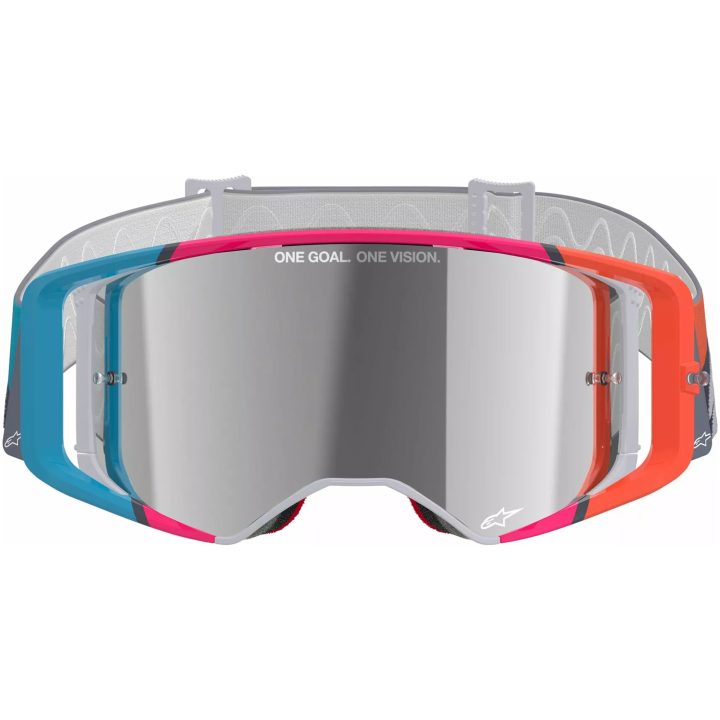 Crossglasögon Supertech Stream Grå/orange/rosa/turkos/vit ALPINESTARS En storlek – bild 3