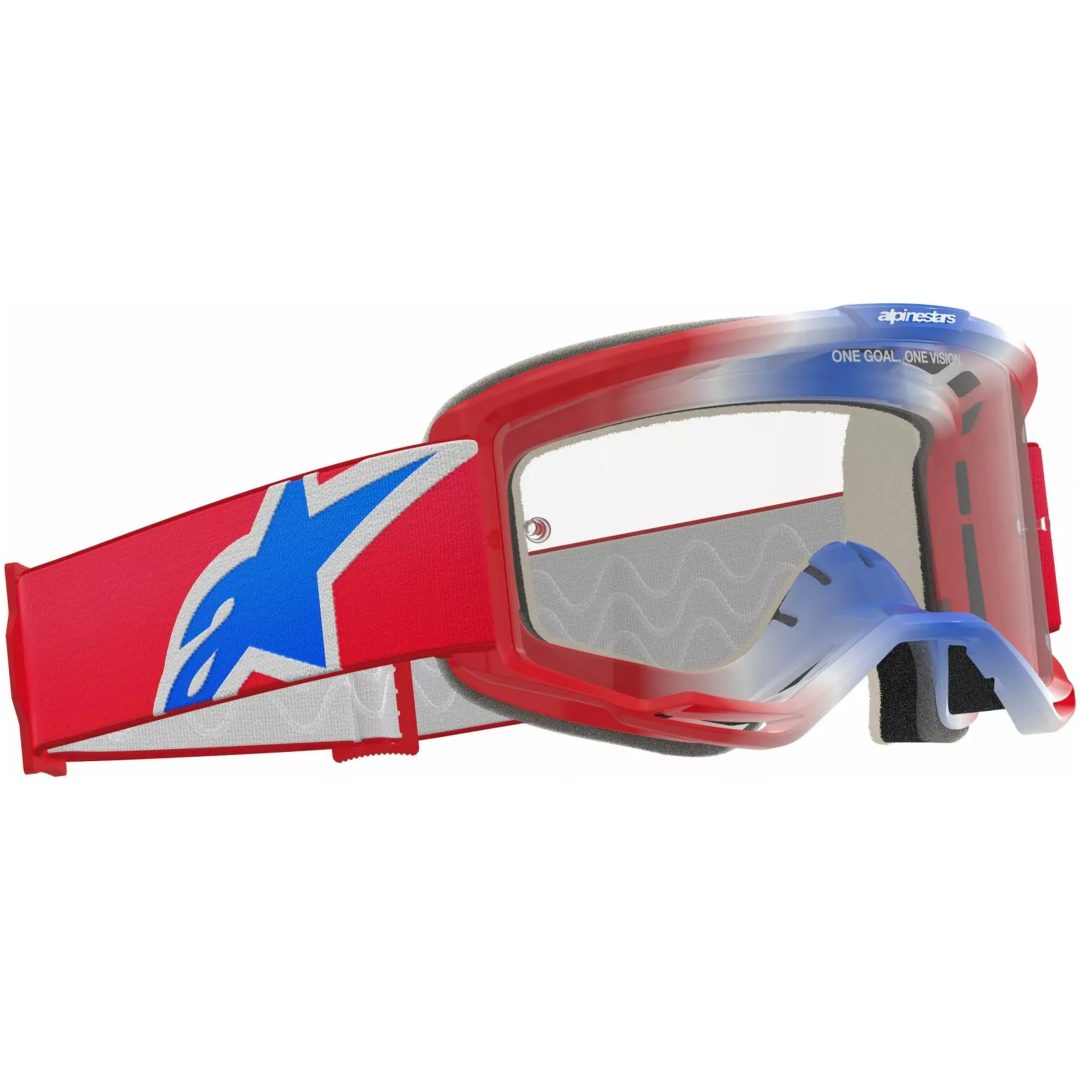 Crossglasögon Vision 5 Corp Blå/röd/vit ALPINESTARS En storlek