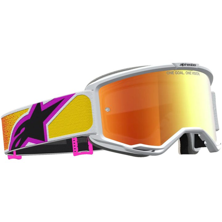 Crossglasögon Vision 5 Drag Orange Röd Vit Alpinestars – bild 2