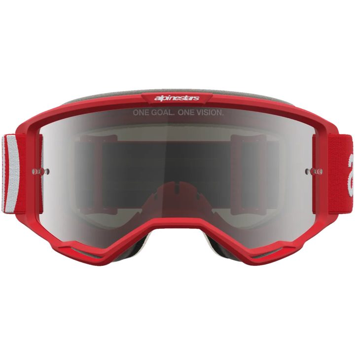 Crossglasögon Vision 5 Hone Röd Vit Alpinestars – bild 2