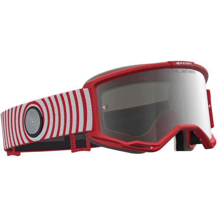 Crossglasögon Vision 5 Hone Röd Vit Alpinestars – bild 3