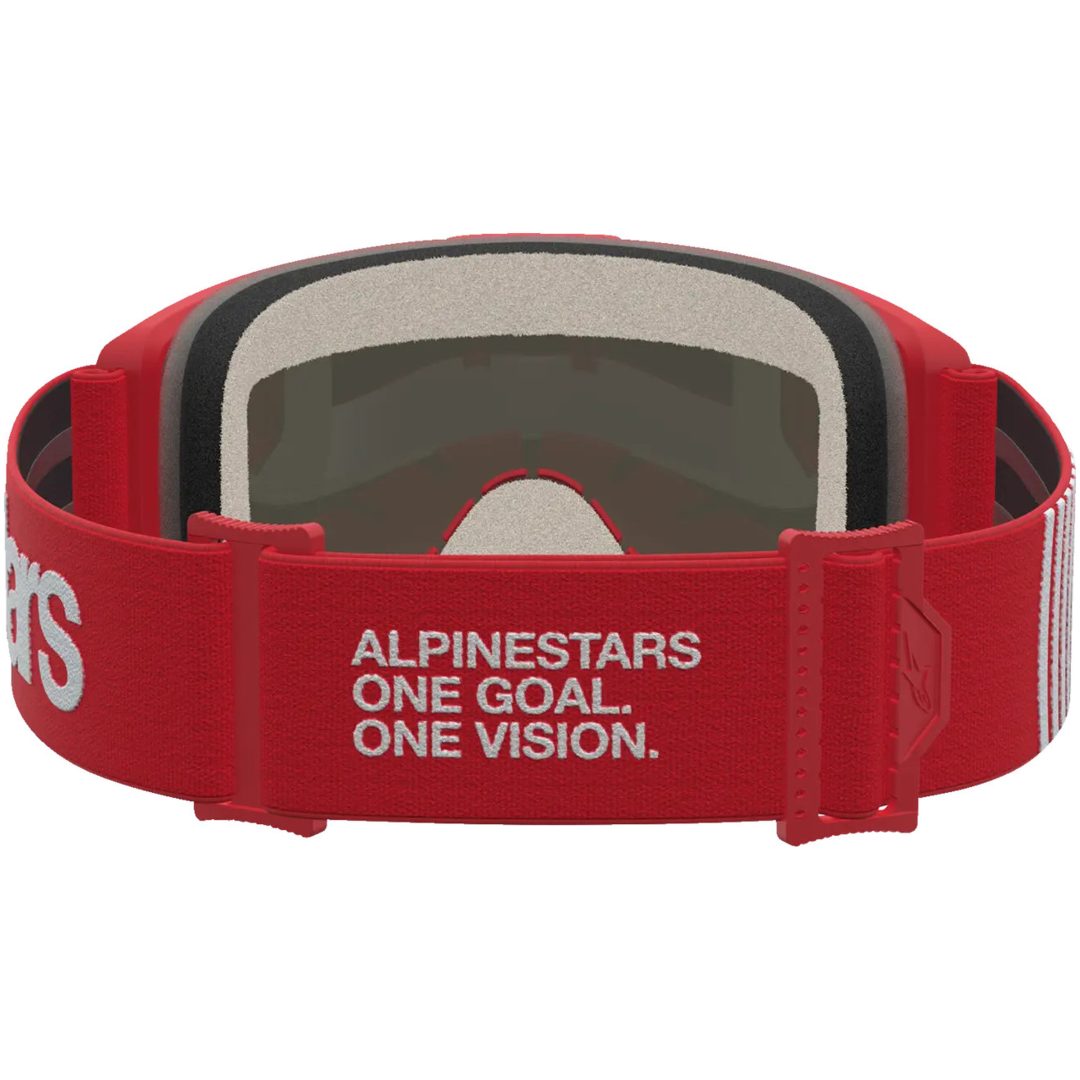 Crossglasögon Vision 5 Hone Röd Vit Alpinestars – bild 4