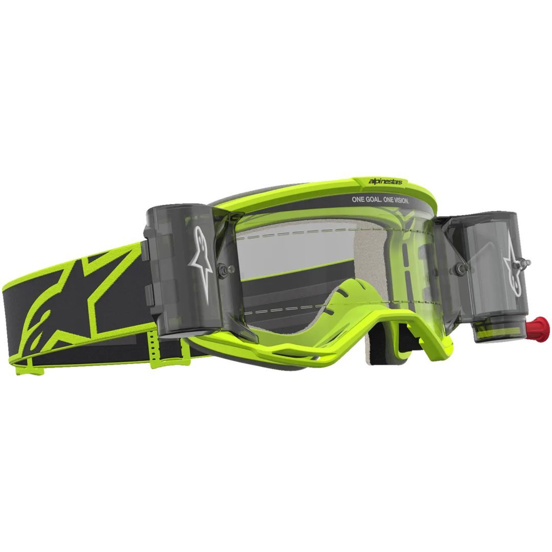 Crossglasögon Vision 5 Rora Roll-Off Svart Neongul Alpinestars – bild 4