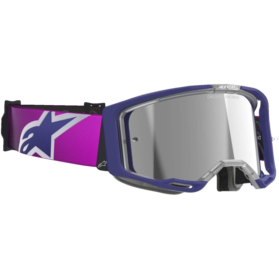 Crossglasögon Vision 8 Corp Grå Lila ALPINESTARS GOGGLES En storlek
