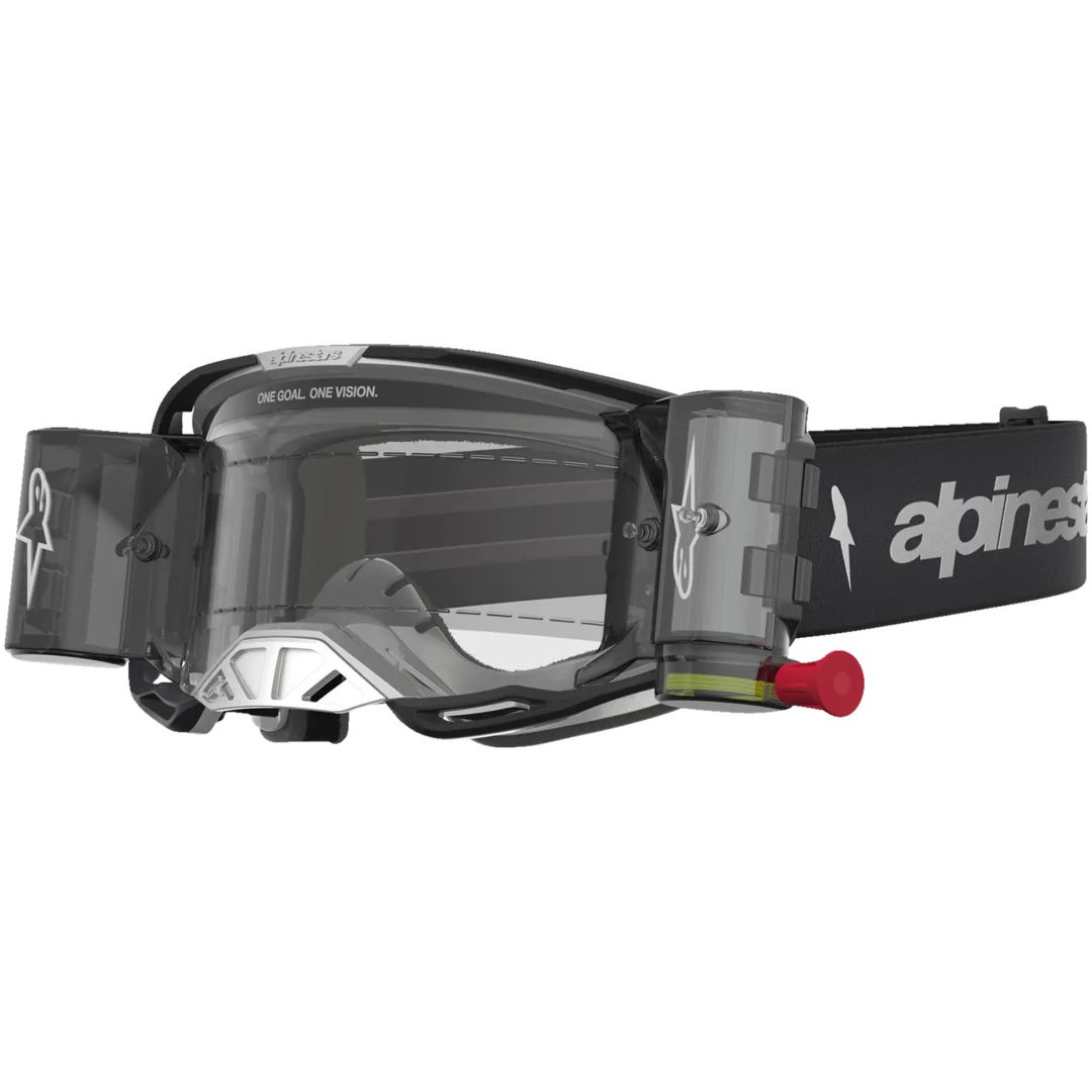 Crossglasögon Vision 8 Roll-Off Svart Silver Alpinestars