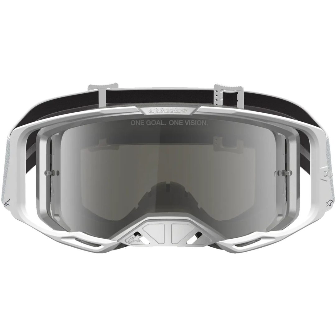 Crossglasögon Vision 8 Silver Vit Alpinestars – bild 4