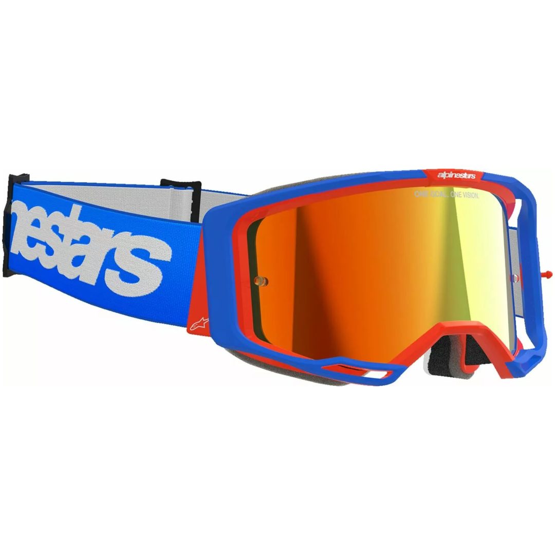 Crossglasögon Vision 8 Wordmark Blå/orange ALPINESTARS – bild 3