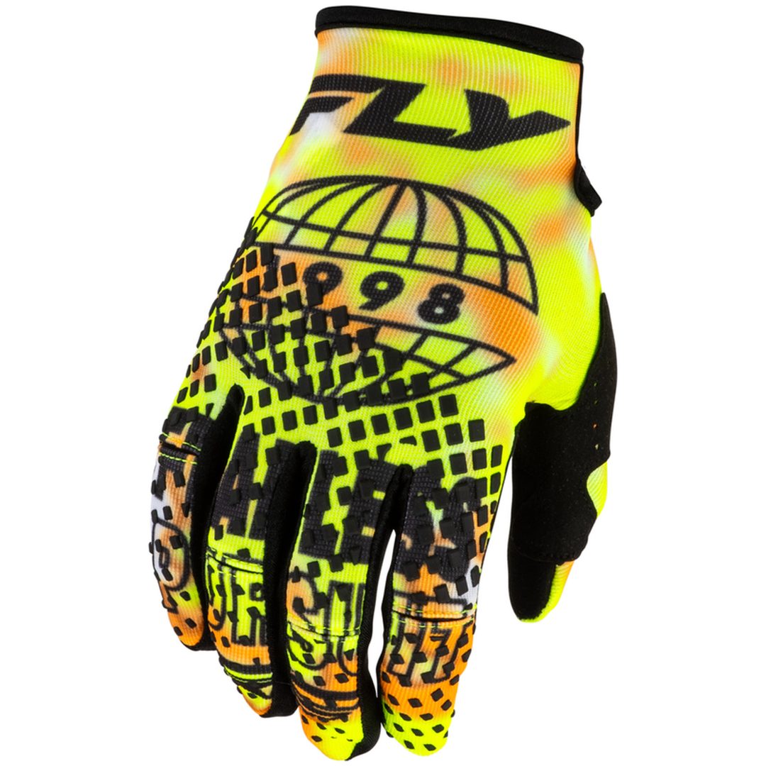 Crosshandskar Kinetic Blur Vit Neongul Orange FLY RACING s