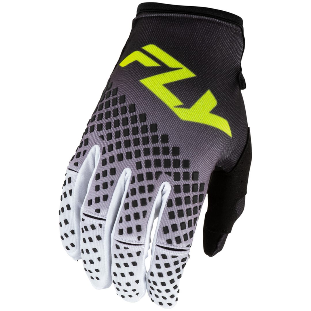 Crosshandskar Kinetic Fade Svart Vit Gul FLY RACING s