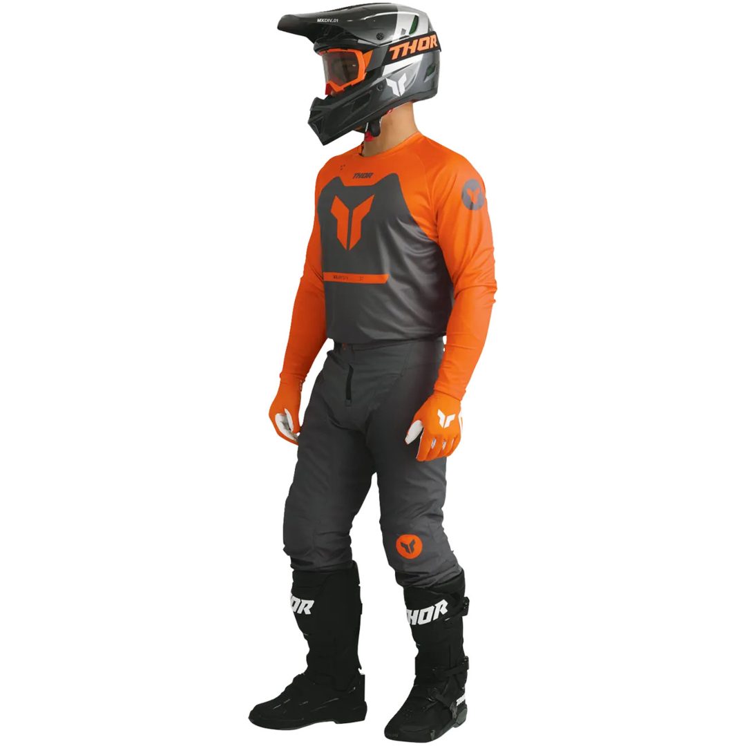 Crosshandskar Sportmode Vented Orange/vit THOR XS – bild 4