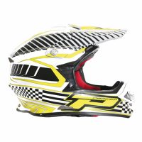 Crosshjälm 3090 Neongul/Vit Progrip