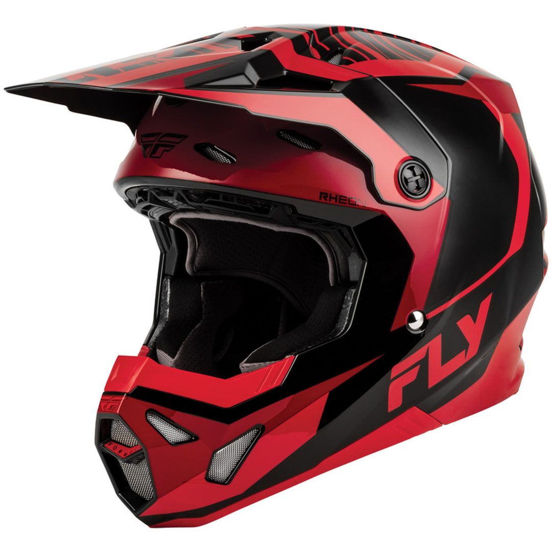 Crosshjälm Barn Formula CP Charge Svart Röd FLY RACING yl