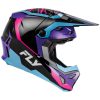 Crosshjälm Barn Formula CP Charge Svart Rosa Lila FLY RACING yl – miniatyr 2