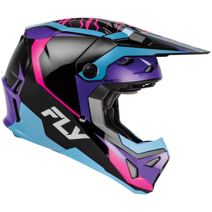 Crosshjälm Barn Formula CP Charge Svart Rosa Lila FLY RACING yl – bild 2